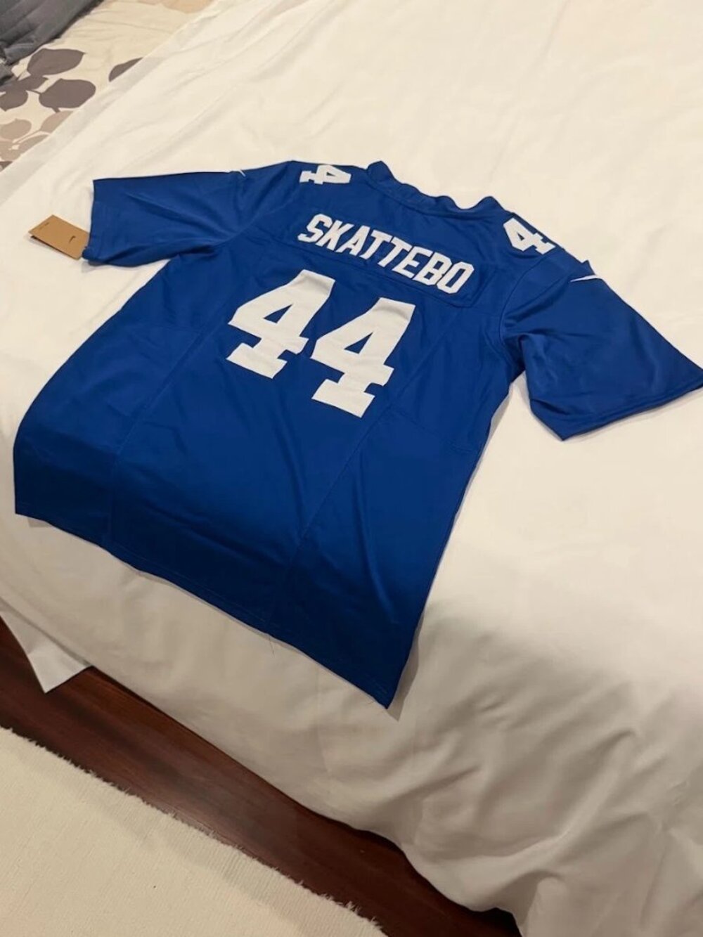 Cam Skattebo Kids Royal Blue Stitched Jersey Vapor